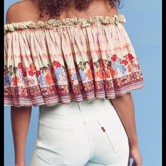 Anthropologie Bhanuni OffShoulder Crop Top - Picture 2 of 2